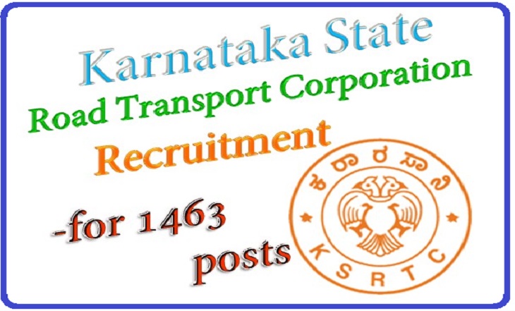 KSRTC Recruitment 2015 Driver and Conductor - 1463 Vacancies
