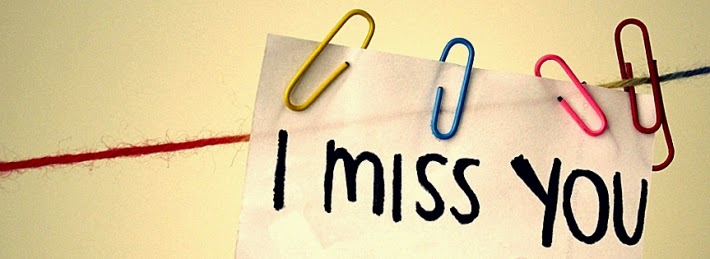 I miss you image on paper for missing day