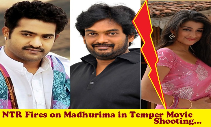 NTR Fires on Madhurima in Temper Movie Shooting