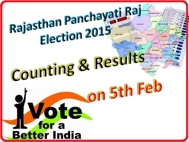 Rajasthan Panchayati Raj Election 2015 Counting and Results on 5th Feb