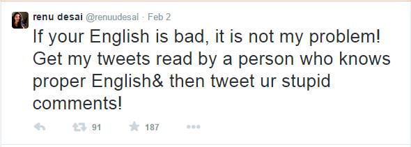 Renu Desai twitter comments on Mahesh Babu fan
