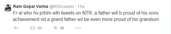 rgv twitter tweets about sr and jr ntr