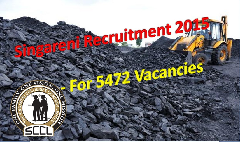 Singareni Recruitment 2015 Notification for 5472 Vacancies