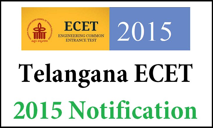 Telangana ECET 2015 Notification Online Apply 
