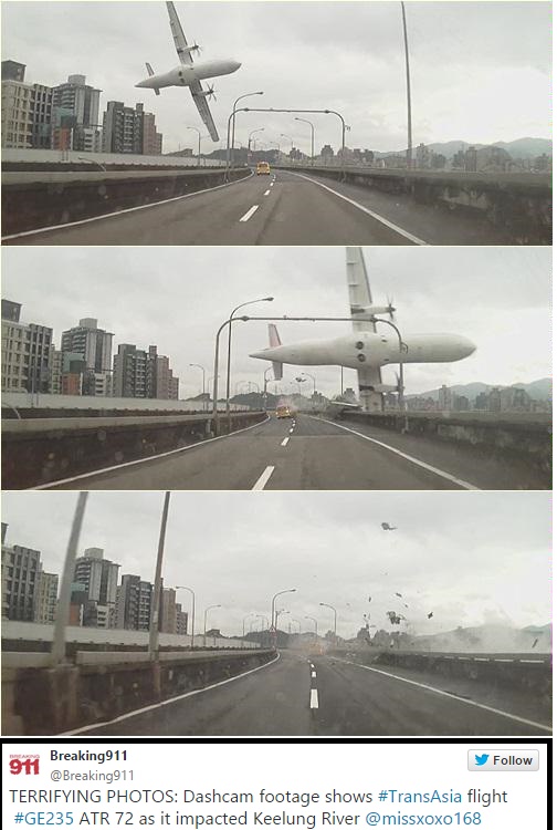 TransAsia Airplane crashes in to the River