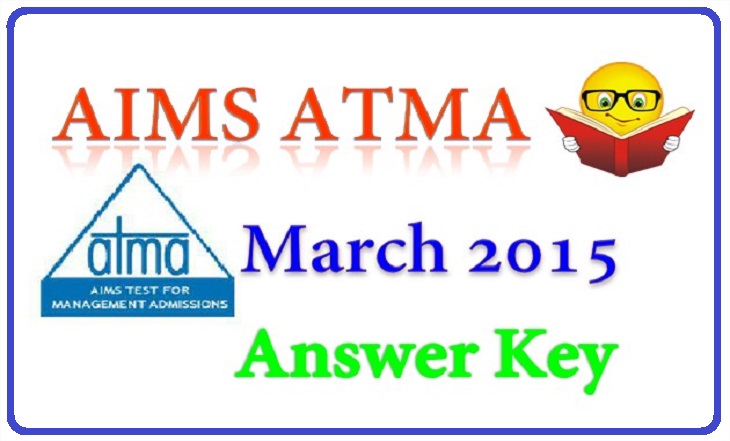 AIMS ATMA March 2015 Answer Key