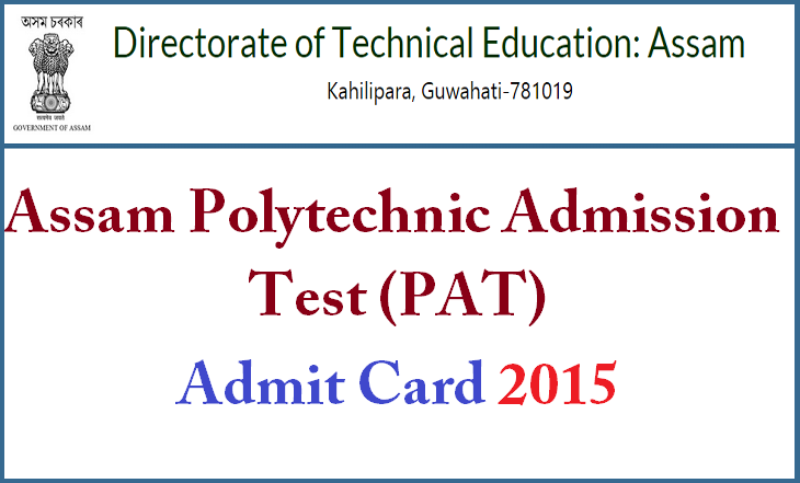 Assam Polytechnic Admit Card 2015 Download