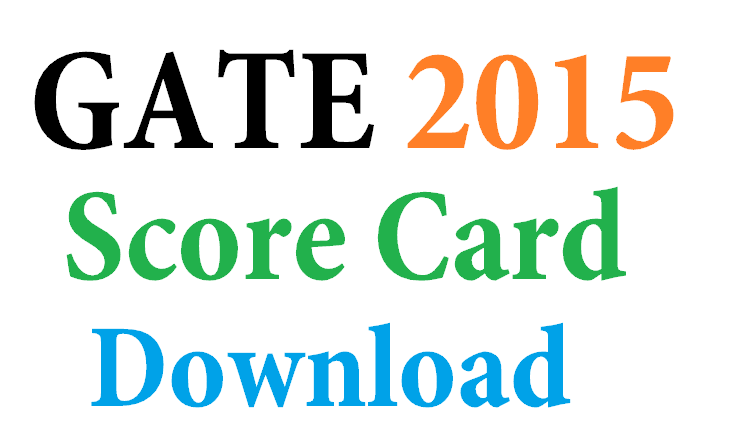 Gate 2015 Score Card Download