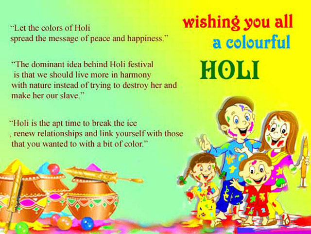 Holi Images with children palying