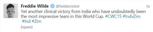 Freddie Wilde praises MS DHoni lead Team India with his tweet 