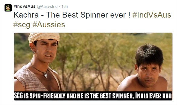#IndvsAus (@AusvsInd) Twitter -tweet made on indian bowlers playing ICC World Cup 2015