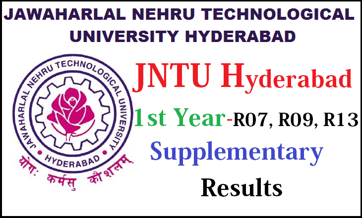 JNTUH 1st year Supply Results R07, R09, R13