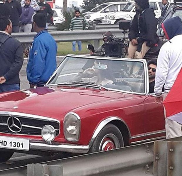 Katrina Kaif Caught Romancing with Aditya Roy Kapur in a Red Convertible Mercedes Car in Delhi OutSkirts