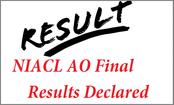 NIACL AO - Final Result Out
