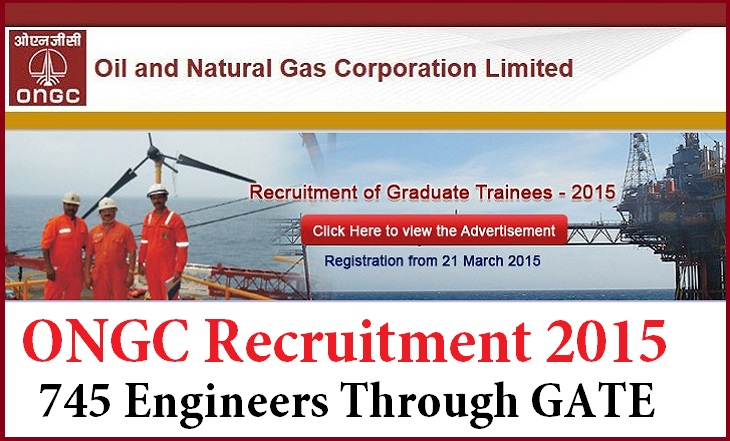 ONGC Recruiting 745 Engineers Through GATE 2015