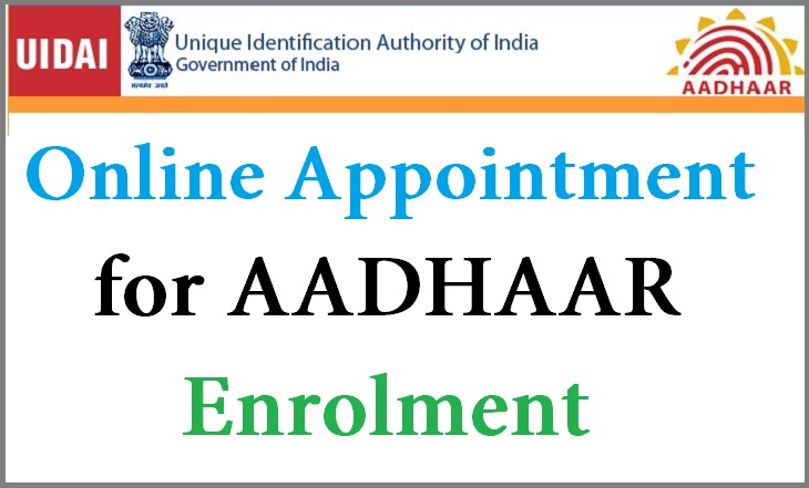 Online Appointment for AADHAAR Enrolment