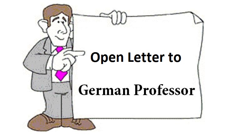 Open Letter o German Proffesor