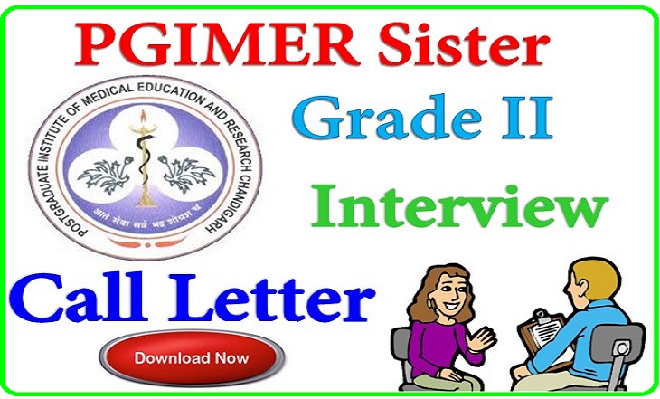 PGIMER Sister Grade II Interview Call Letter