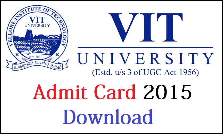  VITEEE 2015 Admit Cards Download