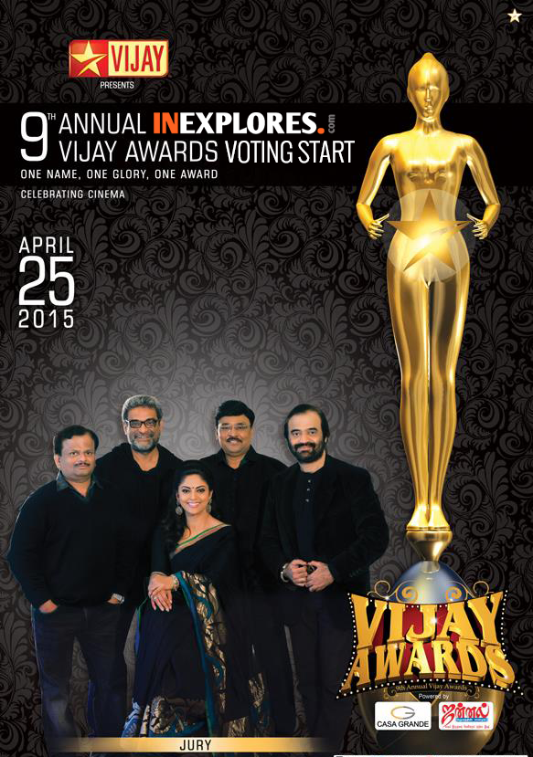 9th Annual Vijay Awards 2015 Complete Winners List