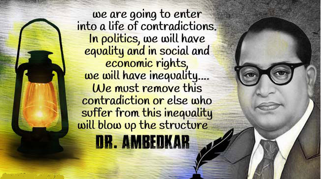 Dr. Ambedkar jayanthi Quote image with lamp