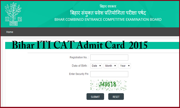  Bihar ITI CAT Admit Card 2015 Download