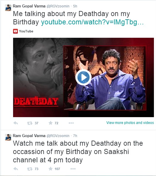 Happy birthday Ram Gopal Varma, the man who is celebrating his 'deathday'