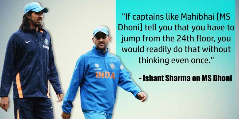 jump off from 24th floor of Dhoni Bhaiyas asks: Ishant Sharma