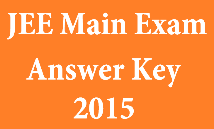 JEE answer key 2015