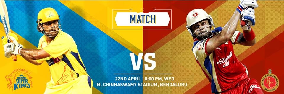 RCB Vs CSK Match Live Streaming exclusively from M Chinnaswamy stadium