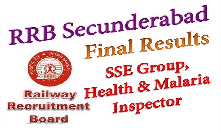 RRB Sec Final Results of SSE Group and Health & Malaria Inspector