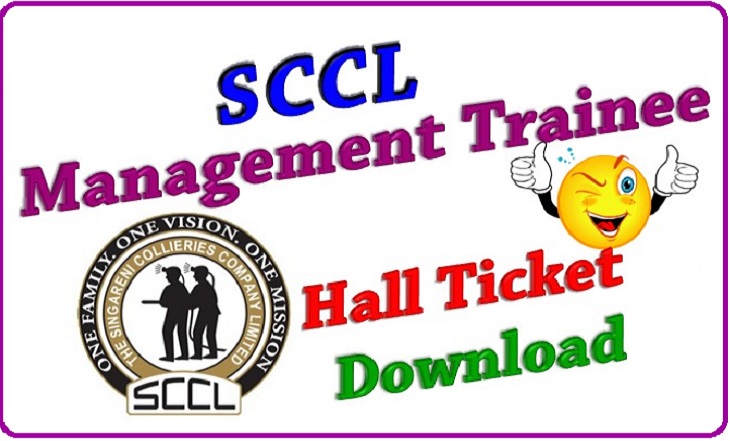 SCCL Management Trainee Hall Ticket 2015