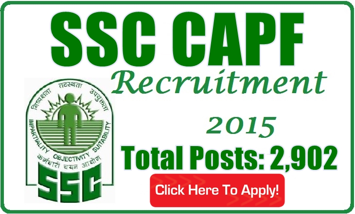 SSC Online Application Form 2015 of 2902 Posts Apply Here