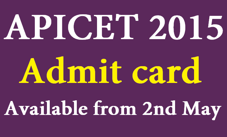 APICET 2015 Admit card