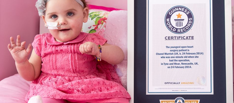 Chanel Murrish - world's youngest open heart surgery patient at one minute old!