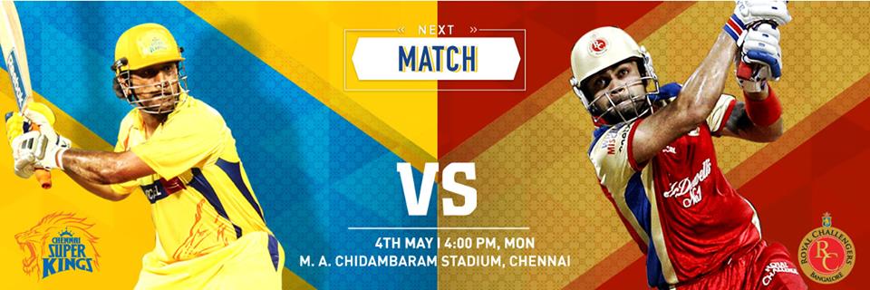 CSK Vs RCB live streaming with match predictions and video highlights