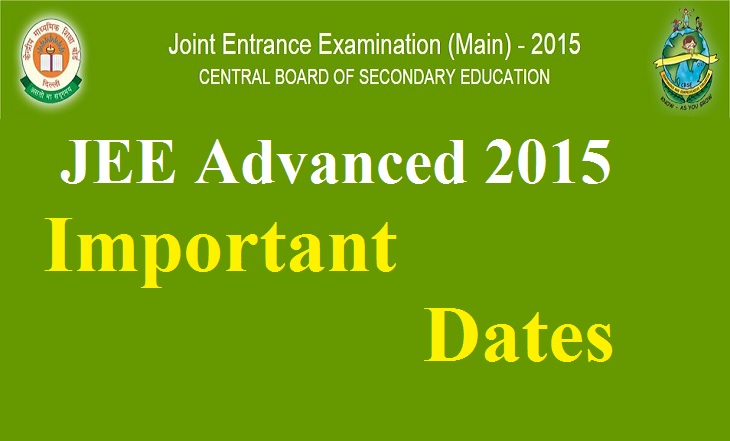 JEE (Advanced) 2015 : Important Information, Dates, Schedule