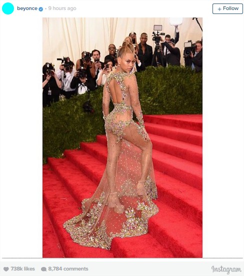 Beynce showing off her assets and hotness at MET Gala 