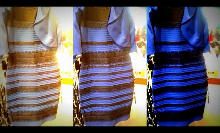 blue and black mystery dress