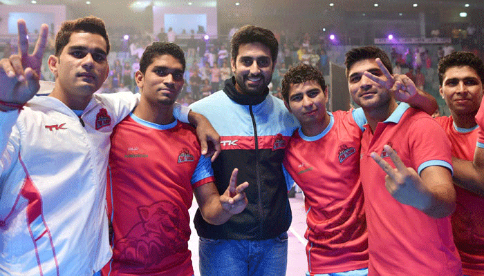 Jaipur Pink Panthers with abhishek bachchan