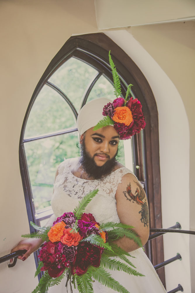 Harnaam Kaur-Bearded Dame posed as Bride