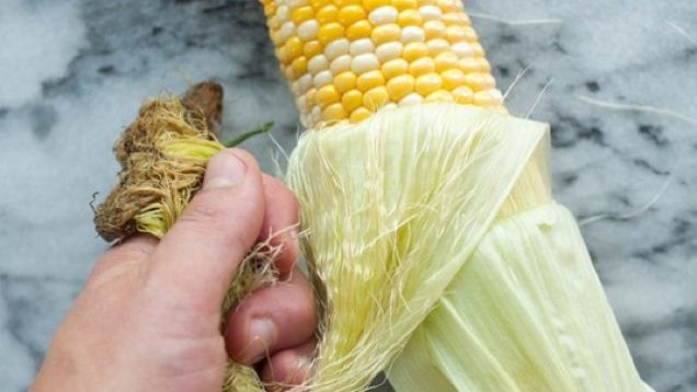how to peel shuck put corn