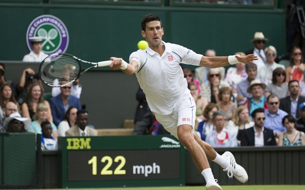 Editorial use only. No merchandising. For Football images FA and Premier League restrictions apply inc. no internet/mobile usage without FAPL license - for details contact Football Dataco Mandatory Credit: Photo by Mike Frey/BPI/REX Shutterstock (4900951g) Novak Djokovic of Serbia in action at the Championships, Wimbledon Wimbledon Championships 2015 Day Thirteen All England Lawn Tennis & Croquet Club, Church Rd, London, United Kingdom - 12 Jul 2015