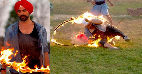 Akshay Kumar's Leg Caught Fire On The Sets Of Singh Is Bling