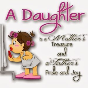 Happy Daughters Day image cute girl with quotes