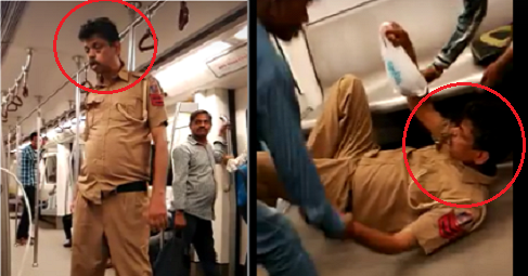 Delhi Metro drunk policeman video will shock you