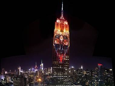Goddess Kali Takes Over Empire State Building In New York
