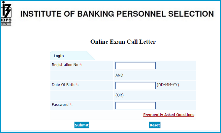 IBPS Hindi Officer Online Exam Call Letter