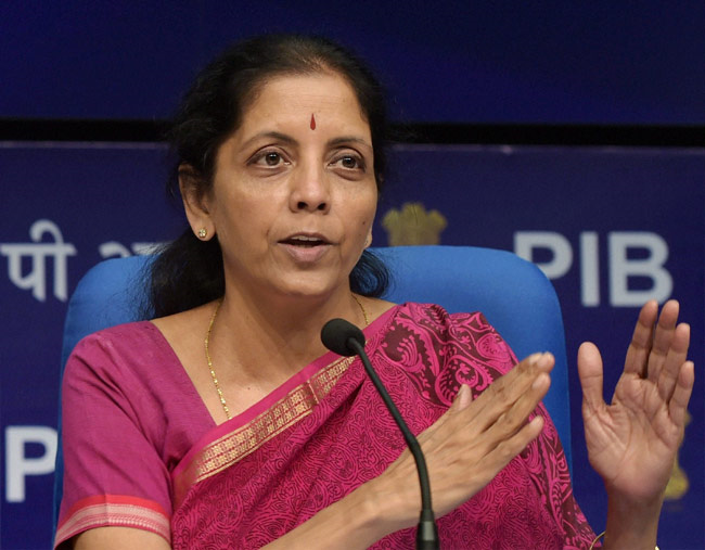 commerce and industry minister Nirmala Sitharaman