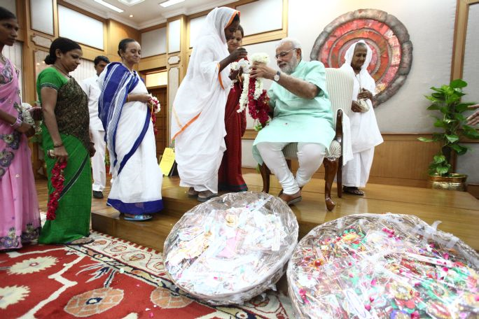 Prime Minster Narendra Modi to get rakhis from widows